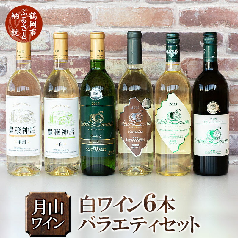 【ふるさと納税】月山ワイン 白ワイン 6本バラエティ