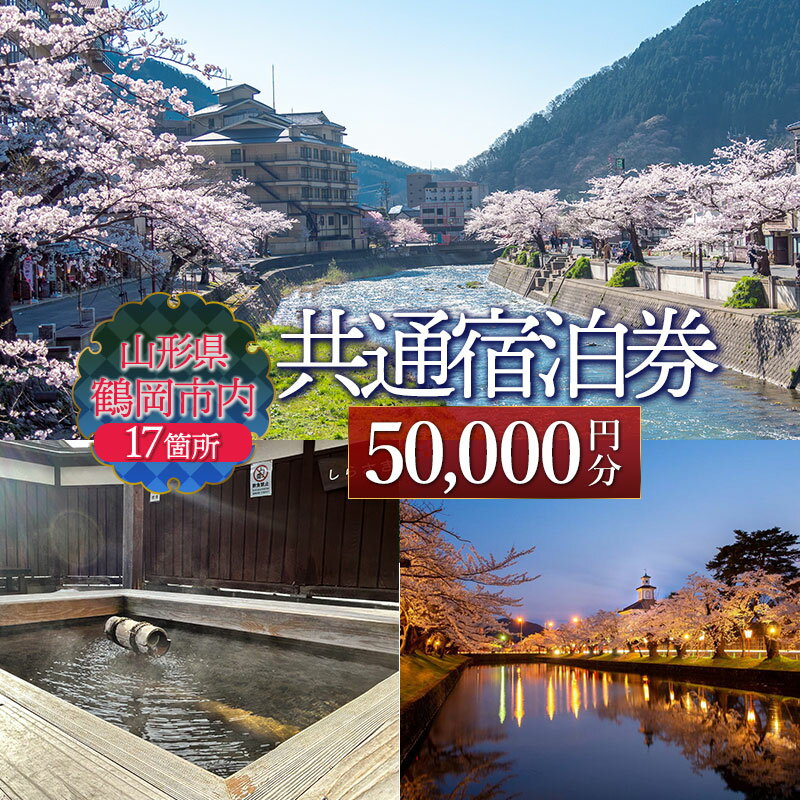 山形の旅行券（宿泊券） 【ふるさと納税】山形県鶴岡市内共通宿泊券 【50,000円×1枚】　DEGAM鶴岡ツーリズムビューロー トラベル クーポン