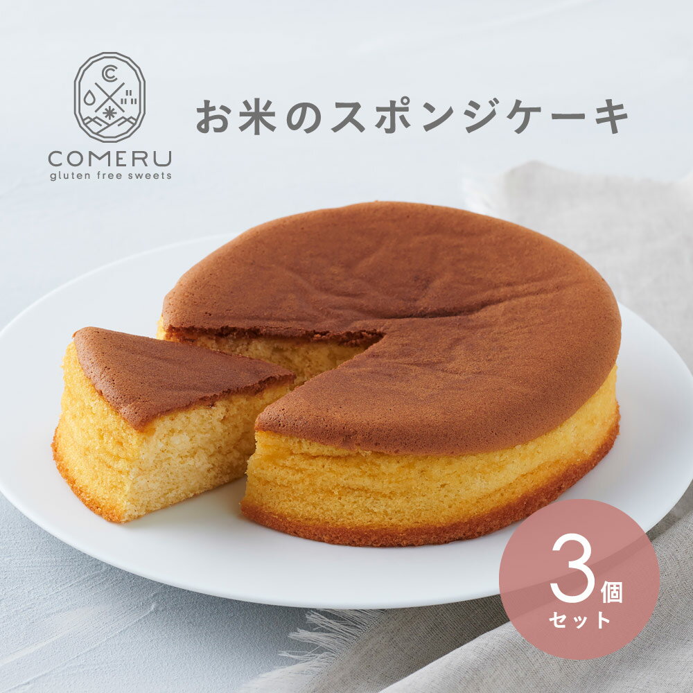 【ふるさと納税】お米のスポンジケーキ 5号×3個 冷凍便 ※