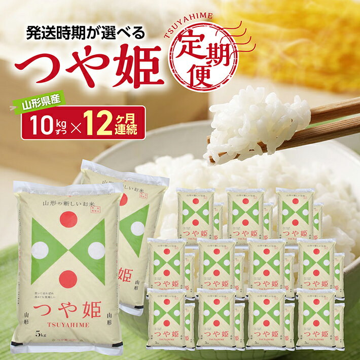 【ふるさと納税】≪定期便≫ 特別栽培米 つや姫 10kg×12ヶ月連続 計120kg 山形県産 毎月中旬にお届け 米 定期便