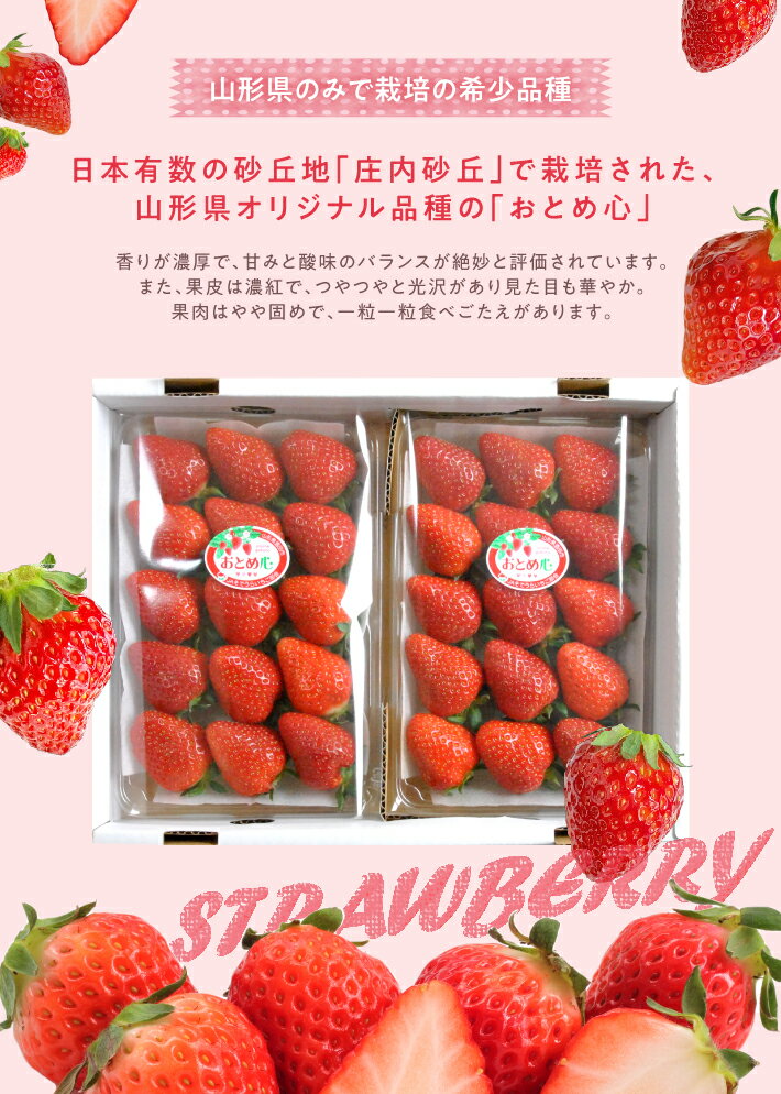 【ふるさと納税】いちご 「おとめ心」 約280g×4パック 山形県酒田産 4月下旬〜5月下旬頃お届け 冷蔵便 ※着日指定・離島発送不可 苺 おとめ心 東北 山形県 庄内 酒田市 春 旬 果物 フルーツ 農協 JA 産地直送