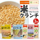 楽天山形県酒田市【ふるさと納税】米クランチ 3種3袋セット 塩味 梅味 カレー味 100g×3袋 山形県庄内産つや姫使用 玄米 JA 農協 長期保存 災害備蓄 アウトドア トッピング マイクランチ チャック付き 東北 山形県 庄内 酒田市