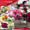 【ふるさと納税】≪12ヶ月定期便≫ 色で飾るフラワーアレンジ 「COLOR 039 S12」 年12回 お申込み翌月から毎月お届け