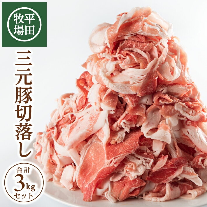 27位! 口コミ数「5件」評価「4」平田牧場 三元豚切落し 3kg （600g×5パック） チャック付き 冷凍便 ※離島発送不可 平牧 豚肉 三元豚 切落し 小分け