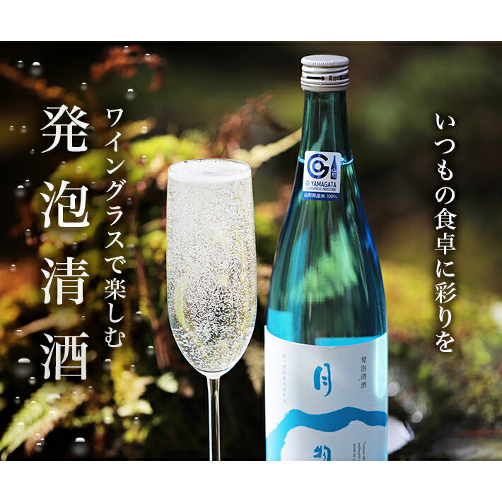 【ふるさと納税】 スパークリングサケ 月山物語 720ml×2本セット 山形県産「雪若丸」使用 発泡清酒 発泡性日本酒 酒 日本酒 スパークリング 微発泡 地酒 食中酒 カジュアル セット