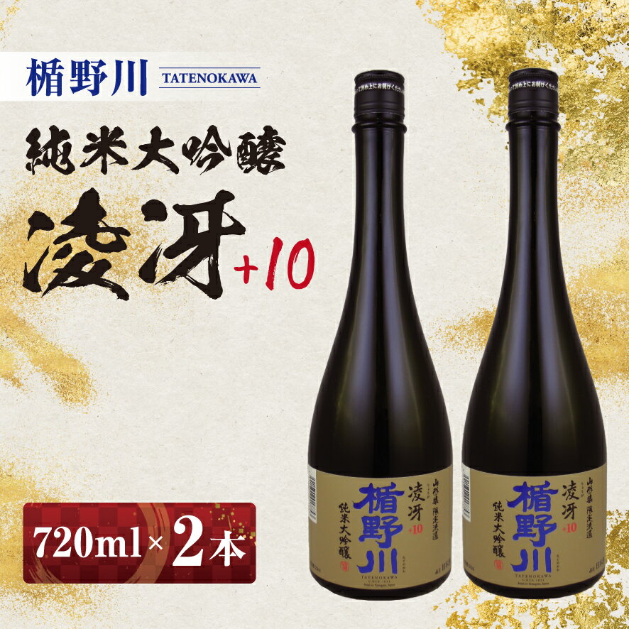 【ふるさと納税】≪山形県内限定流通品≫ 楯野川 純米大吟醸 凌冴+10 720ml 2本セット ※着日指定不可 酒 日本酒