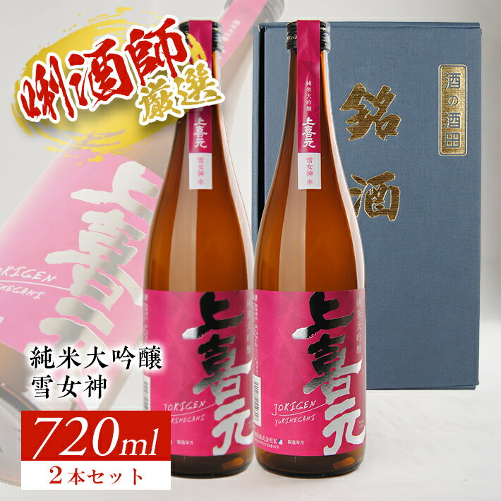 【ふるさと納税】上喜元 純米大吟醸 雪女神 2本セット 720ml×2本 山形県内限定流通酒 化粧箱入り 東北 山形県 酒田市 庄内 酒 お酒 日本酒