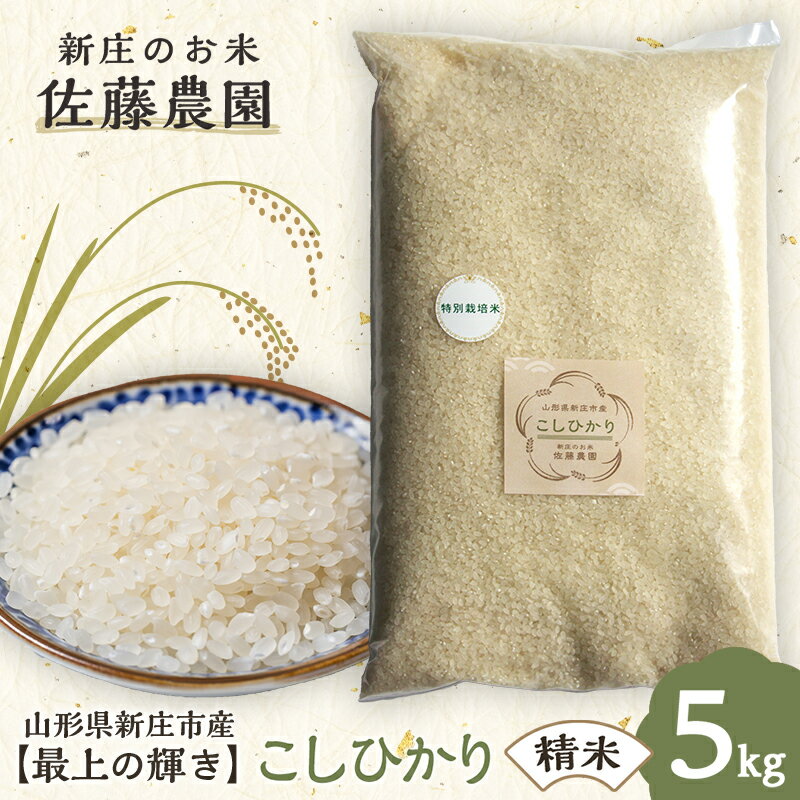 13位! 口コミ数「0件」評価「0」【最上の輝き】コシヒカリ 精米 5kg ブランド米 米 山形県 新庄市 F3S-1638