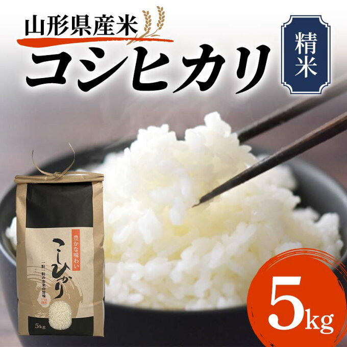 【ふるさと納税】 《先行予約》山形県産米 コシヒカリ 5kg こしひかり 精米 米 お米 おこめ 山形県 新庄市 F3S-1722