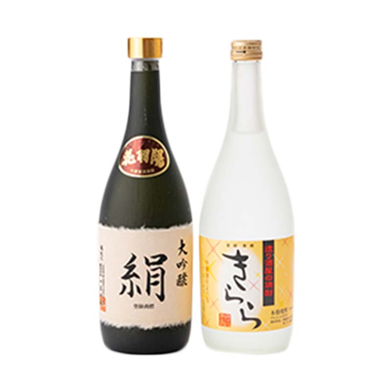 【ふるさと納税】【新庄市×金山町 共通返礼品】新庄の地酒飲み比べセット 大吟醸酒入（大吟醸「絹」・米焼酎「きらら」フルーティー 各720ml）と純米吟醸酒「金山田楽」＆純米酒「神室山楽」セット(各720ml) F3S-1927