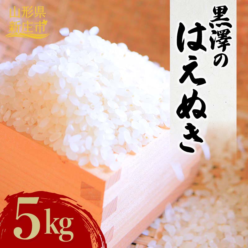 【ふるさと納税】 令和7年産 黒澤のはえぬき 5kg 米 お米 おこめ 山形県 新庄市 F3S-2434