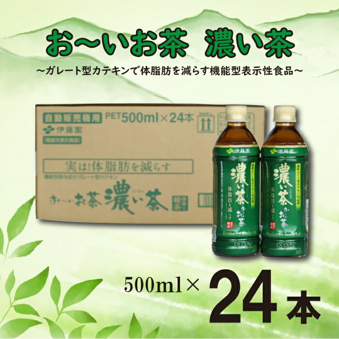 【ふるさと納税】おーいお茶 濃い茶 500ml 24本 送料無料 伊藤園 ペットボトル 1箱