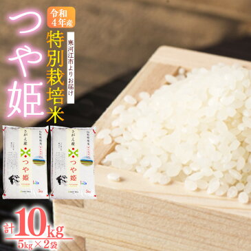 【ふるさと納税】＜先行予約＞ つや姫 10kg（5kg×2袋）令和4年産 山形県産 ≪ 特別栽培米だから安全・安心≫ ／ 特A 　JA 農家 お取り寄せ 特産 精米 白米 小分け 便利 弁当 ごはん コメ おにぎり 東北 米どころ 単一原料米 ブランド米 寒河江川 月山