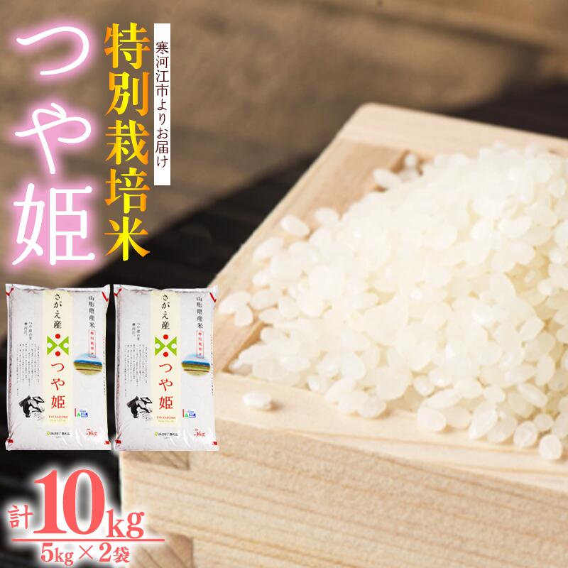 [時期選べる] 特別栽培米 つや姫 10kg(5kg×2袋)令和5年産 山形産 / 2023年産 お取り寄せ グルメ 精米 白米 小分け 便利 ごはん 安心 安全 東北 国産 5キロ 10キロ ふるさと納税 米