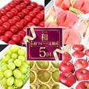 【ふるさと納税】 令和6年産「贅沢5回 フルーツ 定期便〜和（なごみ）〜」 【2024年6月中旬頃から発送開始予定】2024年産 ふるさと納税 果物 定期便 ／ さくらんぼ 桃 シャインマスカット ラ フランス りんご 人気 お取り寄せ ご当地 秀 希少 果実 国産 東北 山形 5品