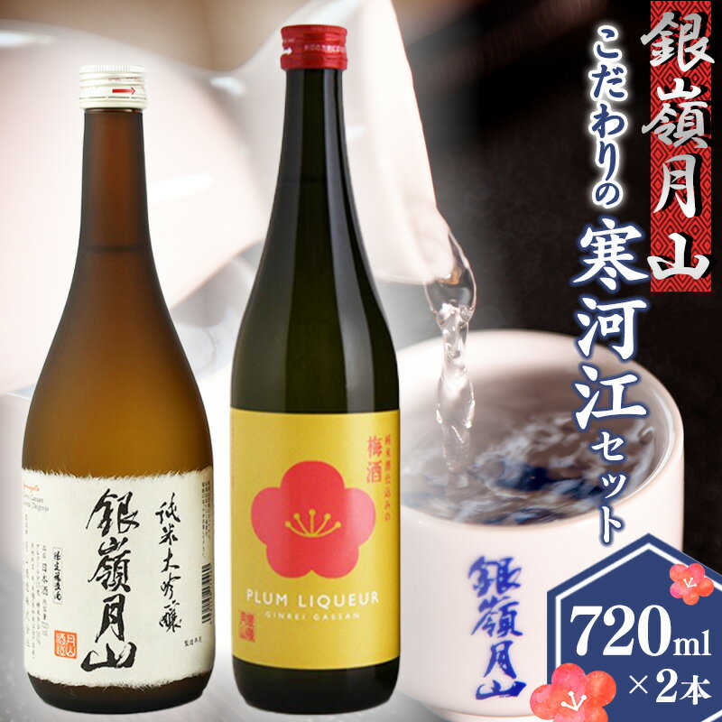 銀嶺月山 [ 純米大吟醸 と 梅酒 ]こだわりの寒河江セット(720ml×2本) / お取り寄せ リキュール お酒 地酒 日本酒 飲み比べ 女子会 飲み会 ストレート ロック ソーダ割り お湯割り 支援 応援 晩酌 美味しい 果実酒 土産 国産 東北 山形 国産 月山酒造