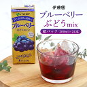 【ふるさと納税】伊藤園 ブルーベリーぶどうmix 紙パック 200ml 24本/果汁入り飲料 パック飲料 ジュース ドリンク ブルーベリー 葡萄 ぶどう ブドウ...