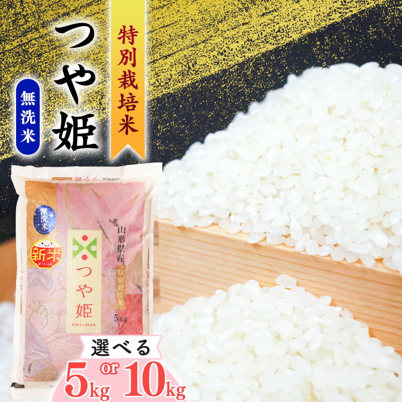 【ふるさと納税】新米 令和7年産【無洗米】 つや姫 5kg 10kg 《 特別栽培米 》2025年産 人気 小分け 便利 節水 ブランド米 5キロ 10キロ ごはん お米 ご飯 農家直送 生産者直送 山形産 山形県産 寒河江市 ふるさと納税無洗米