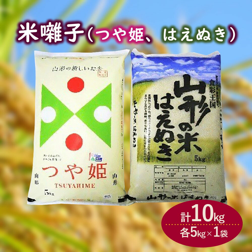 令和5年産 山形のお米 米囃子 (つや姫 5kg、はえぬき 5kg) 計 10kg 食べ比べ セット 精米 山形県 上山市