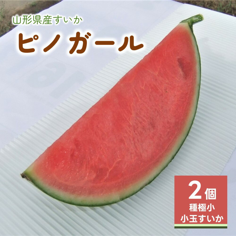 【ふるさと納税】小玉 すいか （ ピノガール ) 2個 山形県 上山市 0030-2501