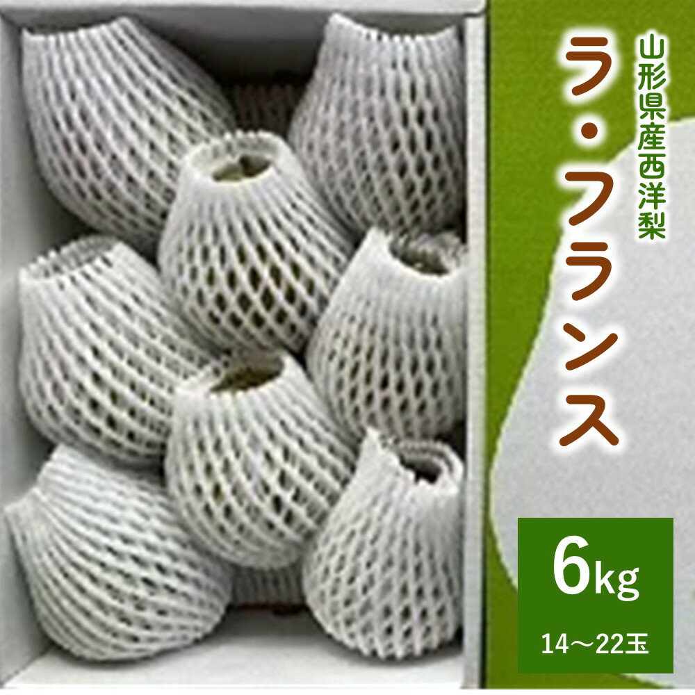 【ふるさと納税】 西洋梨 ラ・フランス 6kg （ 3kg × 2箱 ） ご家庭用 1箱あたり 7～11玉 山形県 上山市 0041-2405