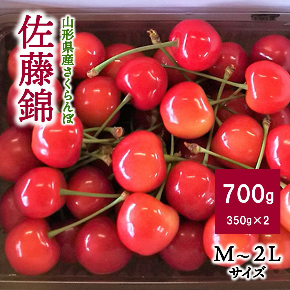 さくらんぼ 佐藤錦 700g M〜2Lサイズ バラ詰め ご家庭用 フルーツ 果物 お取り寄せグルメ 冷蔵配送 東北 山形県 上山市