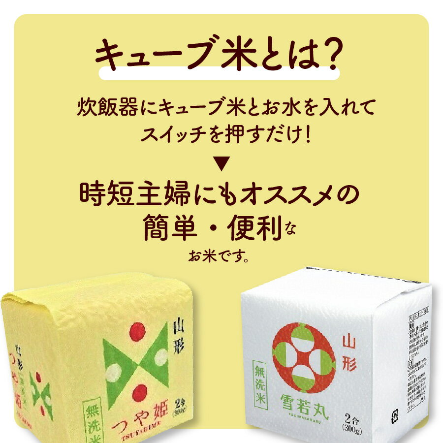 【ふるさと納税】【定期便】令和3年産 無洗米キューブ 2合×20個を6か月連続お届け 0059-2135