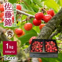 【ふるさと納税】さくらんぼ 佐藤錦 1kg 秀品 Lサイズ ( 500g × 2パック ) バラ詰め ギフト 贈り物 贈答品 フルーツ 果物 くだもの お取り寄...