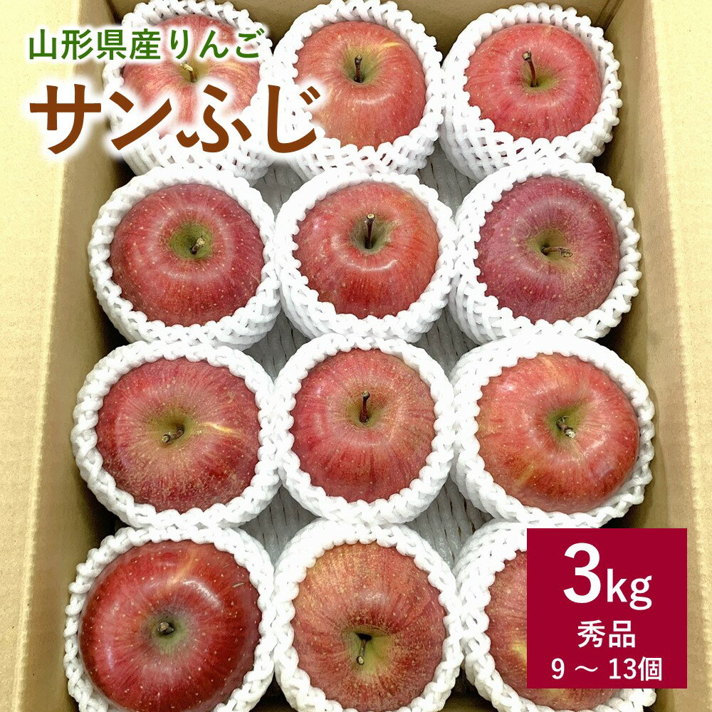 【ふるさと納税】 りんご ( サンふじ ) 3kg 9〜13
