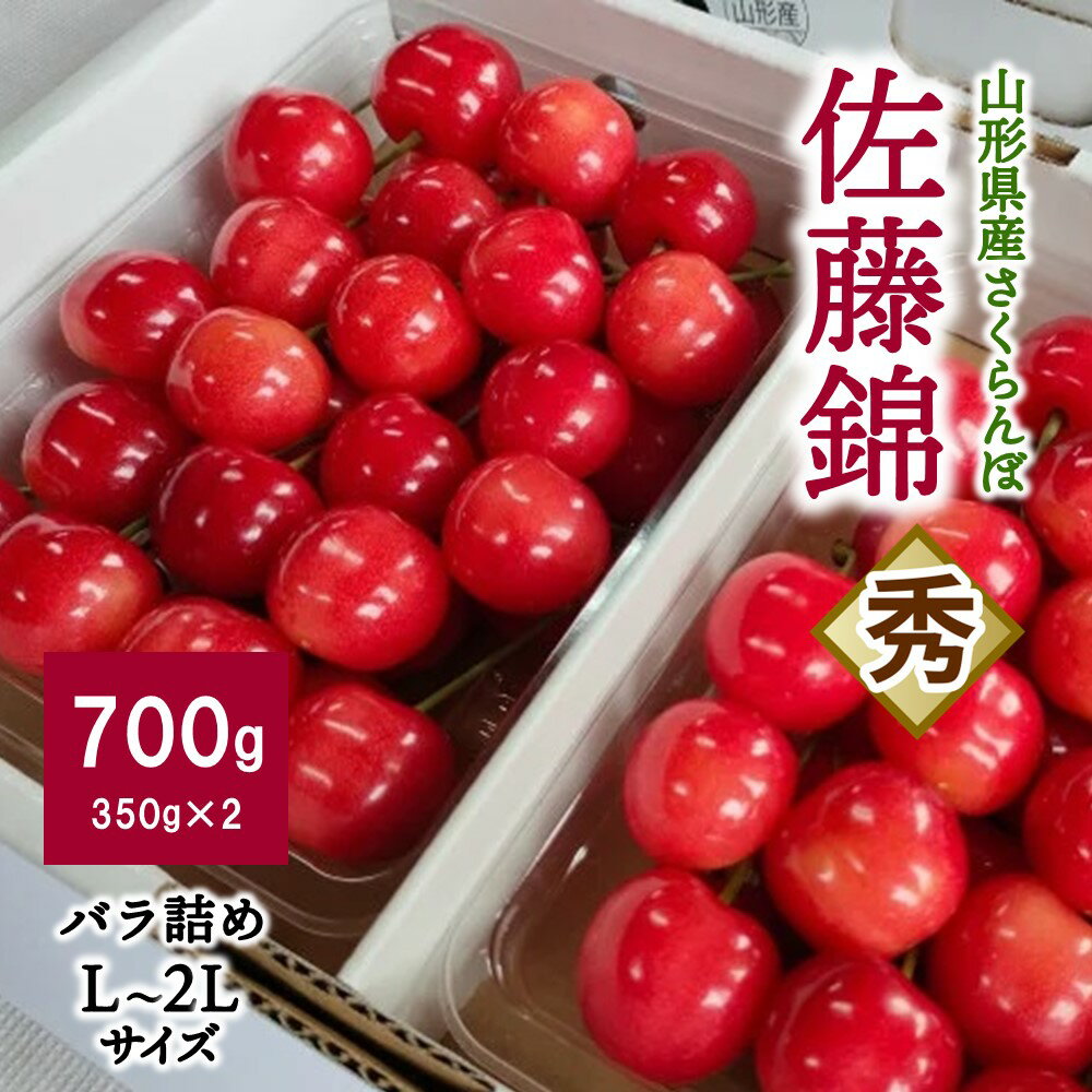 さくらんぼ( 佐藤錦 )700g( 350g × 2パック )L〜2L 秀品 フルーツ 果物 山形 産地直送 お取り寄せ 送料無料 山形県 上山市