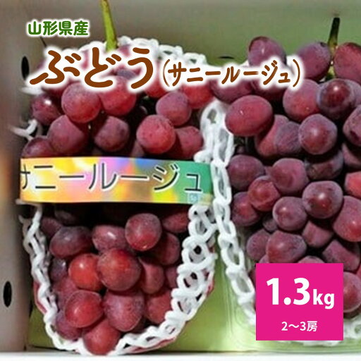 【ふるさと納税】ぶどう ( サニールージュ ) 1.3kg 秀品 2~3房 果物 フルーツ 産地直送 山形 お取り寄せ 送料無料 山形県 上山市 0142-2503 【ふるさと納税】ぶどう ( サニールージュ ) 1.3kg 秀品 2~3房 果物 フルーツ 産地直送 山形 お取り寄せ 送料無料 山形県 上山市 0142-2503