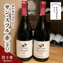 【ふるさと納税】【タケダワイナリー】サン・スフル ( 赤 ) 2本 セット 辛口 750ml×2本 酸化防止剤無添加 無濾過 山形県産 マスカットベリーA使用 赤ワイン ワイン wine 酒 アルコール 果実酒 晩酌 贈り物 お祝い プレゼント お取り寄せ 東北 山形 上山市 0147-2208