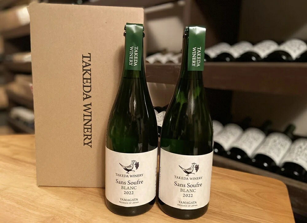 【ふるさと納税】【タケダワイナリー】サン・スフル ( 白 ) 2本 セット 発泡 750ml×2本 白ワイン 山形県 上山市 0147-2506