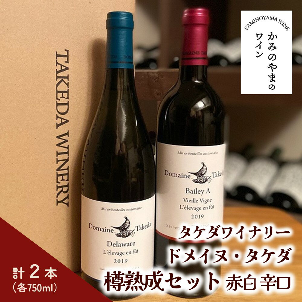 【タケダワイナリー】ドメイヌ・タケダ ベリーA 古木 デラウェア 樽熟成 セット 赤 白 辛口 750ml×2本 飲み比べ 白ワイン 赤ワイン ワイン 山形県 上山市 0147-2303