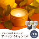 【ふるさと納税】 アロマ ソイ キャンドル 5種セット ラフランス・ぶどう・桃・りんご・さくらんぼの香り 上山のフルーツをイメージ 山形県 上山市 00156-2515