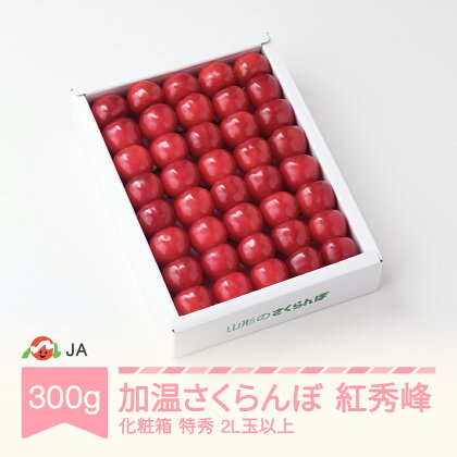 先行予約 加温ハウス さくらんぼ 紅秀峰 300g 化粧箱 特秀2L玉以上 2024年産 令和6年産 早出し 送料無料 サクランボ