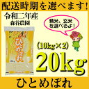 【ふるさと納税】 米 20kg 10kg×2 ひとめぼれ 新