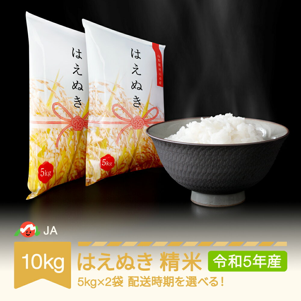 米 10kg 5kg×2 はえぬき 精米 令和5年産 2023年産 山形県村山市産 送料無料※沖縄・離島への配送不可