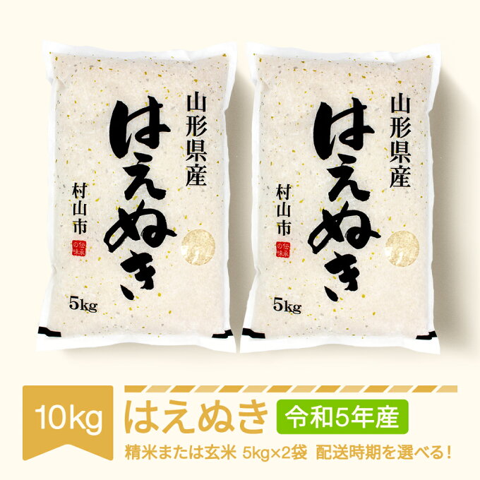 【ふるさと納税】米 新米 10kg 5kg×2 はえぬき 精米 玄米 令和5年産 2...