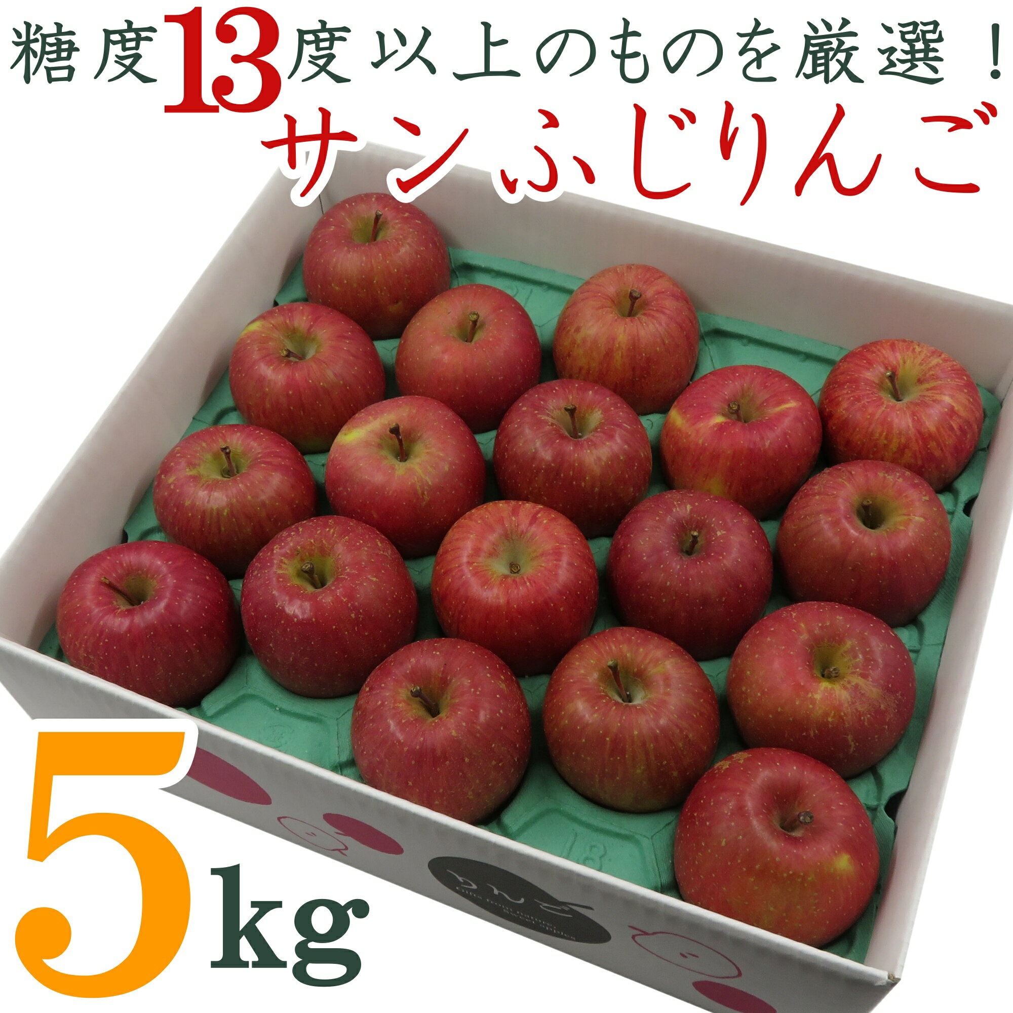 3位! 口コミ数「12件」評価「3.67」【2024年11月～12月発送】糖度13度以上厳選！サンふじりんご5kg_H127(R6)