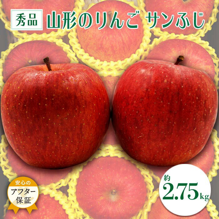 【ふるさと納税】＼アフター保証対象品／【2024年11月～12月発送】「秀品」山形のりんご（サンふじ）約2.75kg_H083(R6)