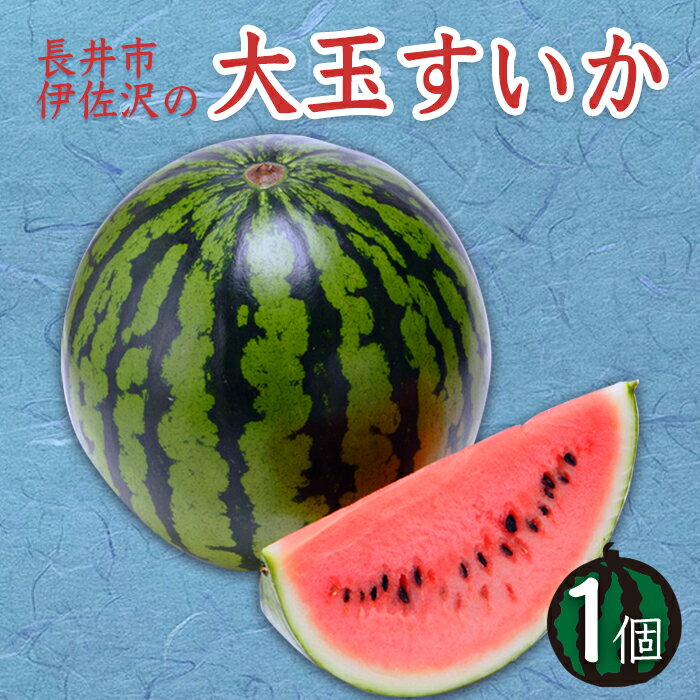 22位! 口コミ数「4件」評価「4」【2024年7月～8月発送分先行受付】長井市伊佐沢の大玉すいか約6～8kg×1玉_H055(R6)