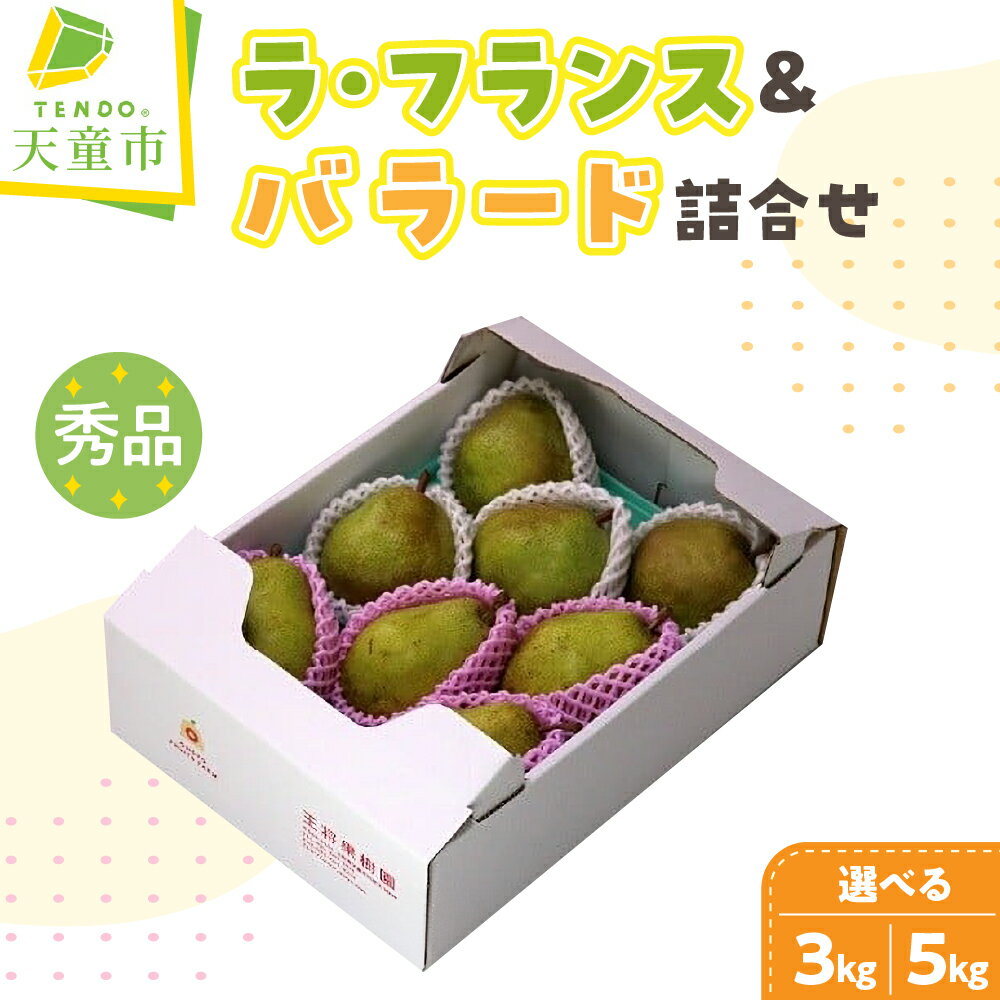 【ふるさと納税】ラ・フランス & バラード 詰合せ 選べる 3kg / 5kg ラフランス 洋なし 西洋梨 果物 フルーツ 秀 家庭用 のし 贈答 ギフト プレゼント おすそ分け 食べ比べ セット お取り寄せ 旬 秋 冬 期間限定 送料無料 先行予約 【 山形県 天童市 】