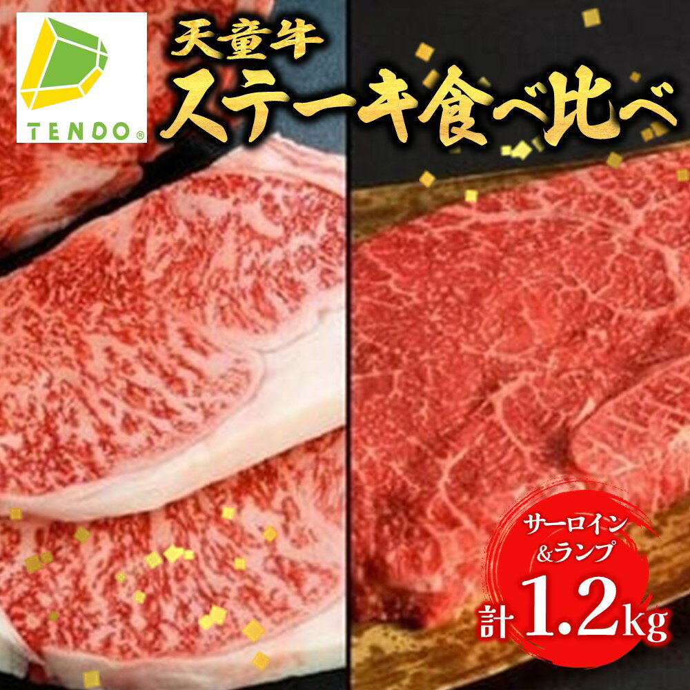 天童牛 ステーキ 食べ比べ 満足セットサーロイン 600g ランプ 600g 国産 黒毛和牛 和牛 牛肉 ブランド牛 山形牛 贈答用 お中元 お歳暮 ギフト プレゼント お取り寄せ ご当地 グルメ 食品 冷凍 送料無料[山形県 天童市]