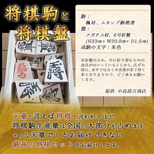 【ふるさと納税】 将棋駒 と 将棋盤 の セット ( 漆書 スタンプ 駒 ・ 6号 折盤 )駒 楓材 スタンプ駒 楷書 盤 アガチス材 6号折盤 H33cm×W30.0cm×D1.5cm 成駒 朱色 入門者 愛好者 伝統工芸 将棋 しょうぎ 送料無料 【 山形県 天童市 】