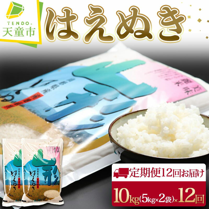 15位! 口コミ数「0件」評価「0」 はえぬき 定期便 10kg / 5kg×2袋 12回 お届け令和5年産 米 コメ こめ お米 精米 ブランド米 ごはん 白米 ご飯 おにぎ･･･ 