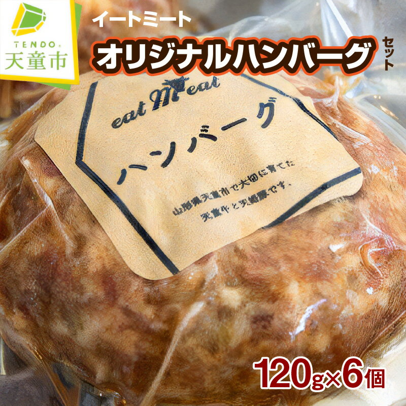 イートミート オリジナル ハンバーグ セット 120g×6個天童牛 天姫豚 冷凍 米飼料 ご家庭用 お取り寄せ グルメ 食品 送料無料 【 山形県 天童市 】