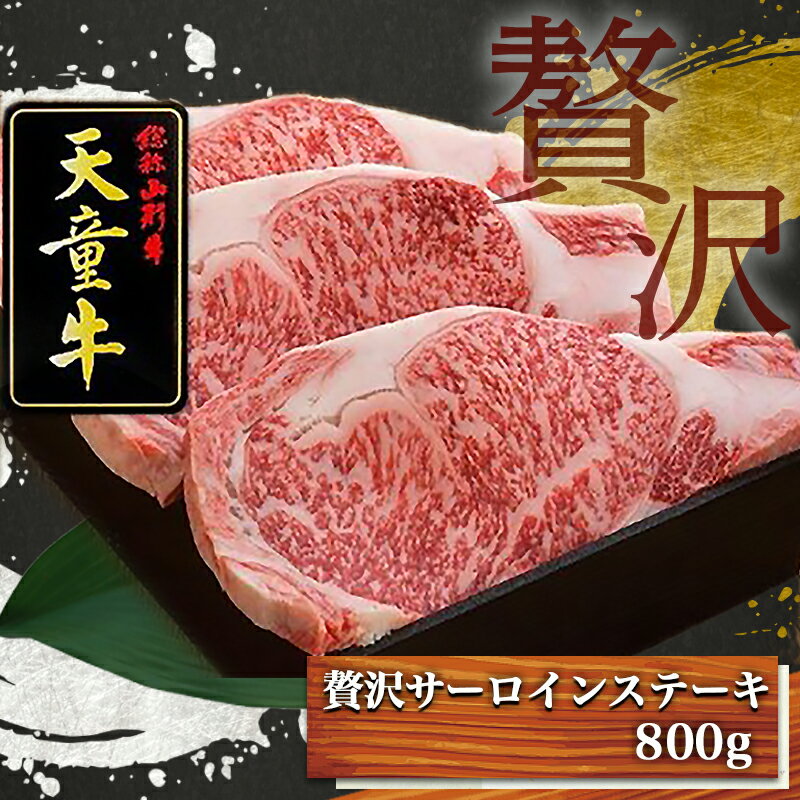 【ふるさと納税】 天童牛 贅沢 サーロイン ステーキ 800g 国産 黒毛和牛 和牛 牛肉 ブランド牛 山形牛 ご家庭用 のし 贈答 ギフト プレゼント お取り寄せ グルメ 冷凍 ( 冷蔵 ) 食品 送料無料 【 山形県 天童市 】