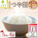 【ふるさと納税】金芽米 つや姫 定期便 5kg / 5kg×