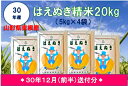 【ふるさと納税】A-327 30年産はえぬき精米20kg(3...